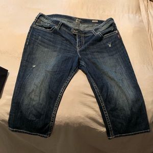 Silver brand plus size crop/Capri